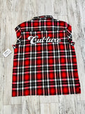Red Raw Edge Premium Flannel