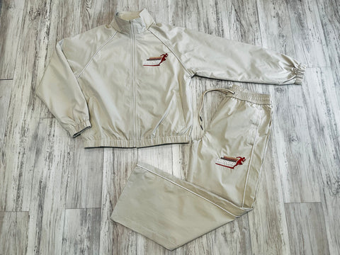 Natural “Marathon Runner” Heavyweight Nylon Tracksuit