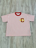 Red Varsity Heavyweight Striped Shirt