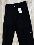 Black Baggy Denim Cargo