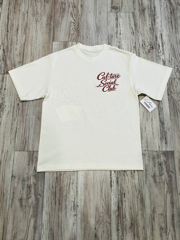 Natural “Poker” Social Club Premium Heavyweight T-Shirt