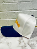 White/Navy Varsity Premium Snapback