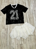 Black Lace “Golden Year” Jersey & Mini Skort