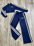 Navy Zipped Stripe Tracksuit