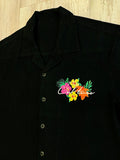 Black “Paradise” Premium Linen Cuban Shirt