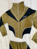 Dark Olive Colorblock Windbreaker Set