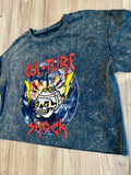 Vintage Blue Acid Wash “Tour Merch” Crop Top & Leggins