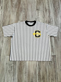 Black Varsity Heavyweight Striped Shirt
