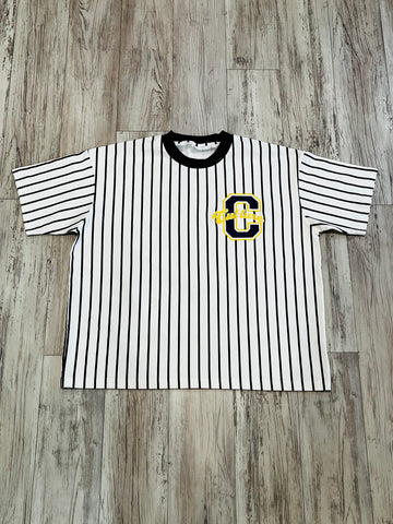 Black Varsity Heavyweight Striped Shirt