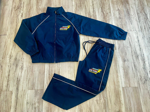 Navy Blue “Marathon Runner” Heavyweight Nylon Tracksuit