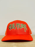 Orange “Cul•ture Tour Merch” Mesh Trucker