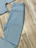 Baby Blue Bungee Jacket & Highwaist Flare Tracksuit