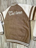Khaki/Natural Corduroy Varsity Bomber