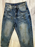 Medium Blue Vintage Wash “Dirty” Denim