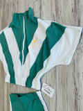 Seafoam Striped Jacket & Biker Shorts