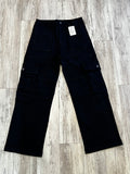 Black Baggy Denim Cargo