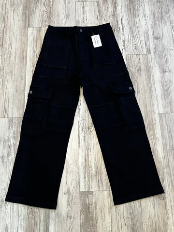Black Baggy Denim Cargo