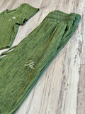 Olive Rhinestone Wide Leg Set