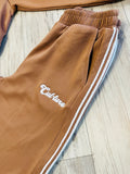 Camel Cropped/Wide Leg Striped Tracksuit(W)
