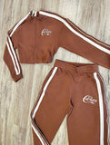 Mocha Wide Leg Striped Tracksuit(W)