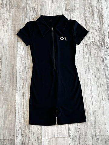 Black Premium Athleisure Romper