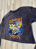 Vintage Black Acid Wash “Tour Merch” Crop Top & Leggins