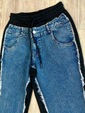 Black Denim Sweatpants(W)