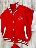 Red Varsity Jacket & Shorts