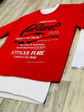 Red “Addicted To Cul•ture” Premium Layered Sweatshirt