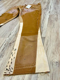Khaki Vintage Wash “Paint Splatter” Carpenter Flare Pants