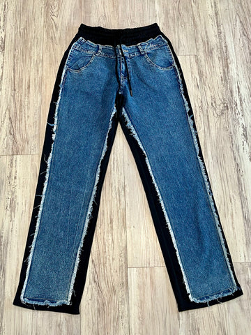 Black Denim Sweatpants(W)