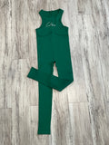 Pine Green Ribbed Bodysuit