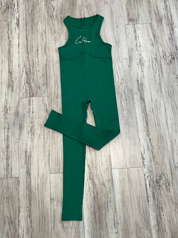 Pine Green Ribbed Bodysuit
