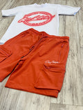 Neon Coral “Hot Sign” Premium Shirt & Nylon Tech Shorts