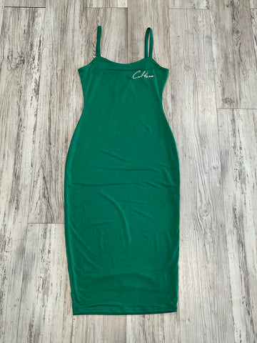 Kelly Green Fitted Contour Dress