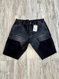 Vintage Black Raw Edge Denim Shorts