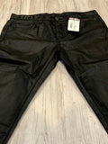 Black Wax Zipped Denim