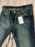 Blue Dark Wash Tapered Denim