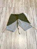 Heather Grey & Olive Split Cargo Shorts