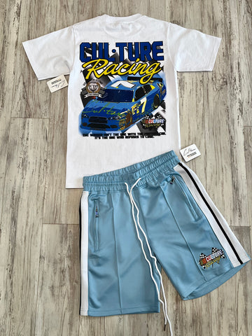 Carolina Blue Cul•ture Racing Premium Shirt & Shorts