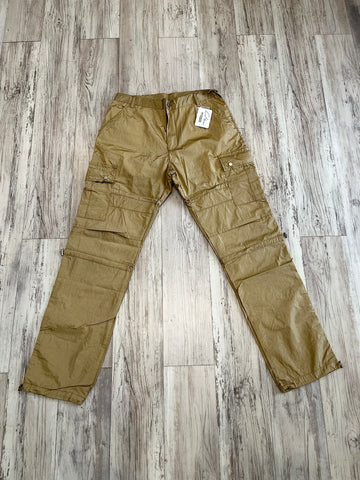 Khaki Nylon Tech Cargo Pants
