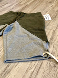 Heather Grey & Olive Split Cargo Shorts