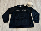 Black “Members Only” Windbreaker Coach Jacket & Snapback Hat