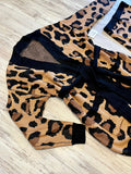 Cheetah Knit Cardigan & Shorts