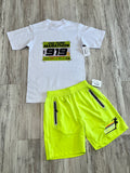 White/Neon Green Marathon Premium Shirt