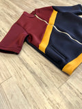 Navy & Burgundy Luxe Neoprene Tracksuit