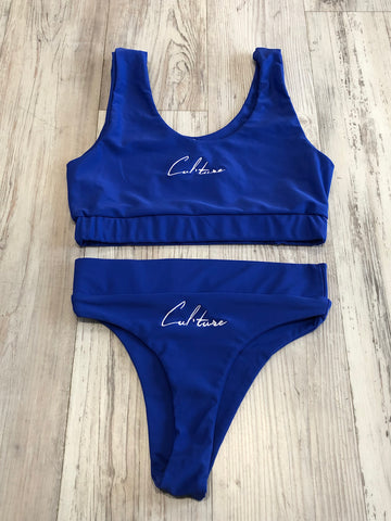 Royal Blue High Waist Bikini Bathing Suit