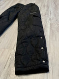 Black Quilted Snap Pants