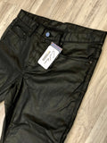 Black Wax Zipped Denim