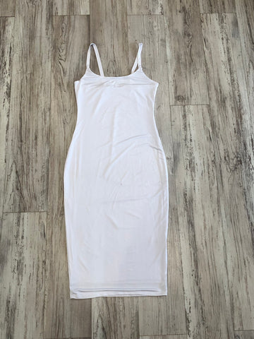 White Fitted Contour Dress